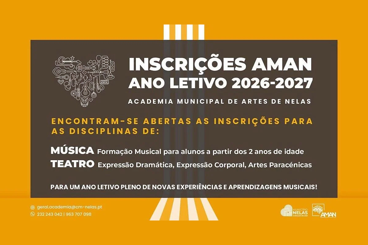 Academia Municipal de Artes de Nelas. Inscrições abertas